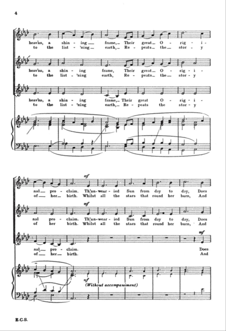 The Creation: The Spacious Firmament (Psalms 19:1-6) SSA scores gallery preview page 3