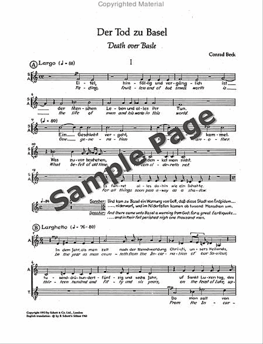 Der Tod Zu Basel Vocal Score 4-Part scores gallery preview page 4
