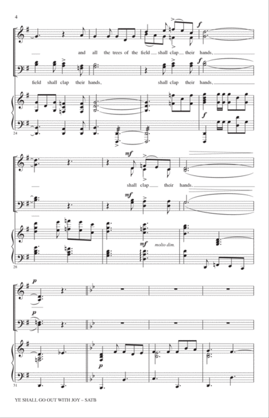 Ye Shall Go Out With Joy 4-Part scores gallery preview page 3