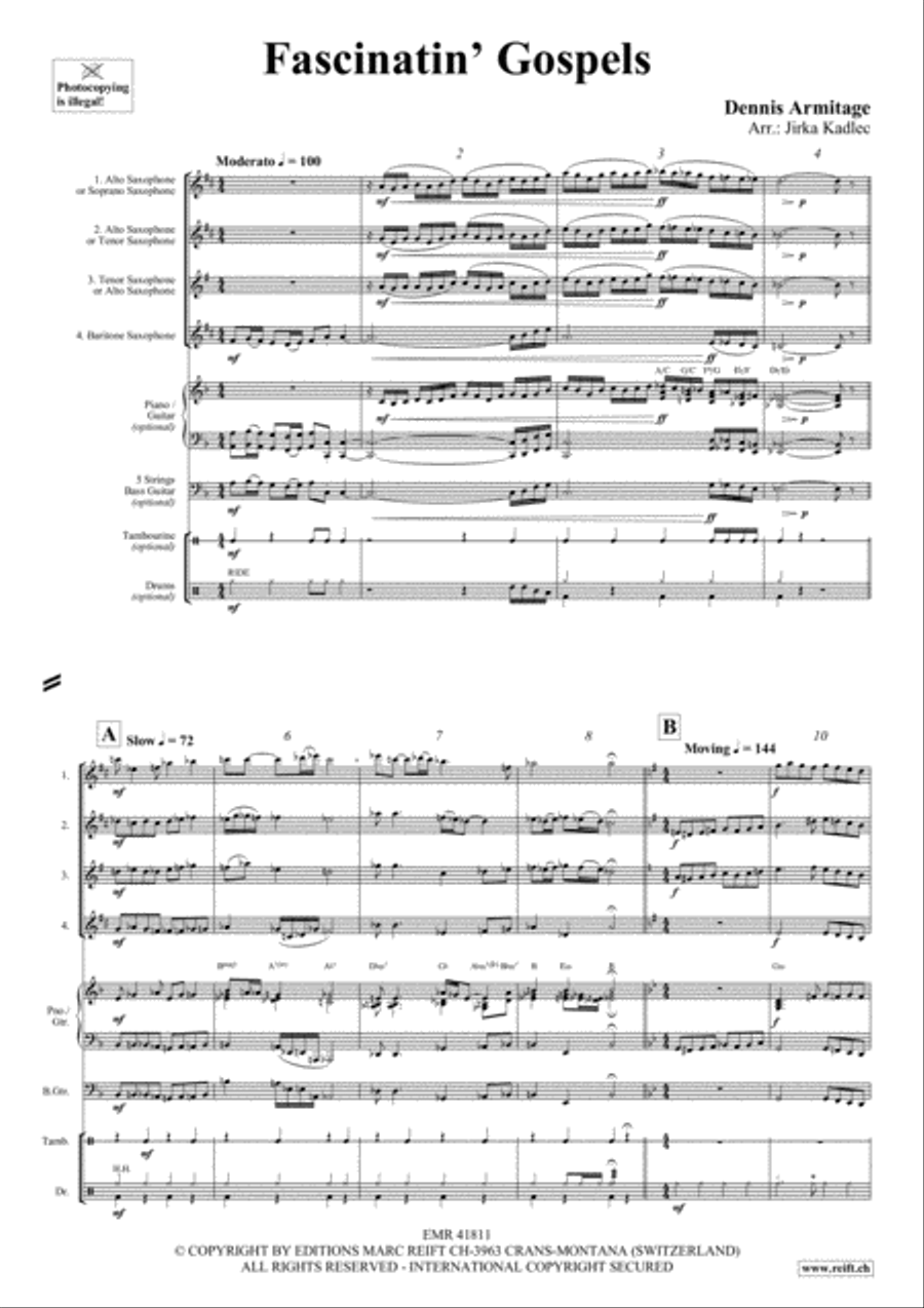 Fascinatin' Gospels Fascinatin' Gospels Saxophone scores gallery preview page 3