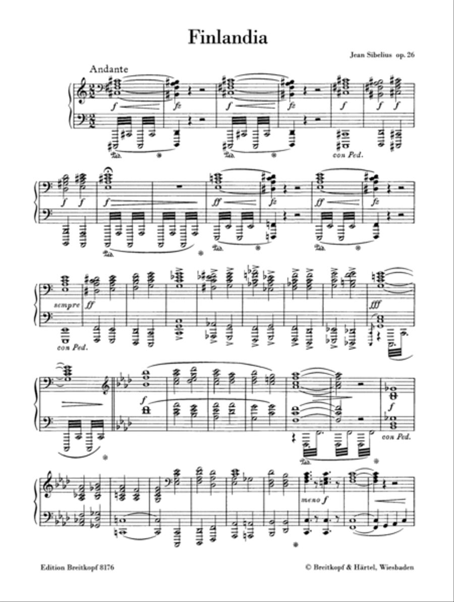 Finlandia Op. 26 Piano Solo scores gallery preview page 2