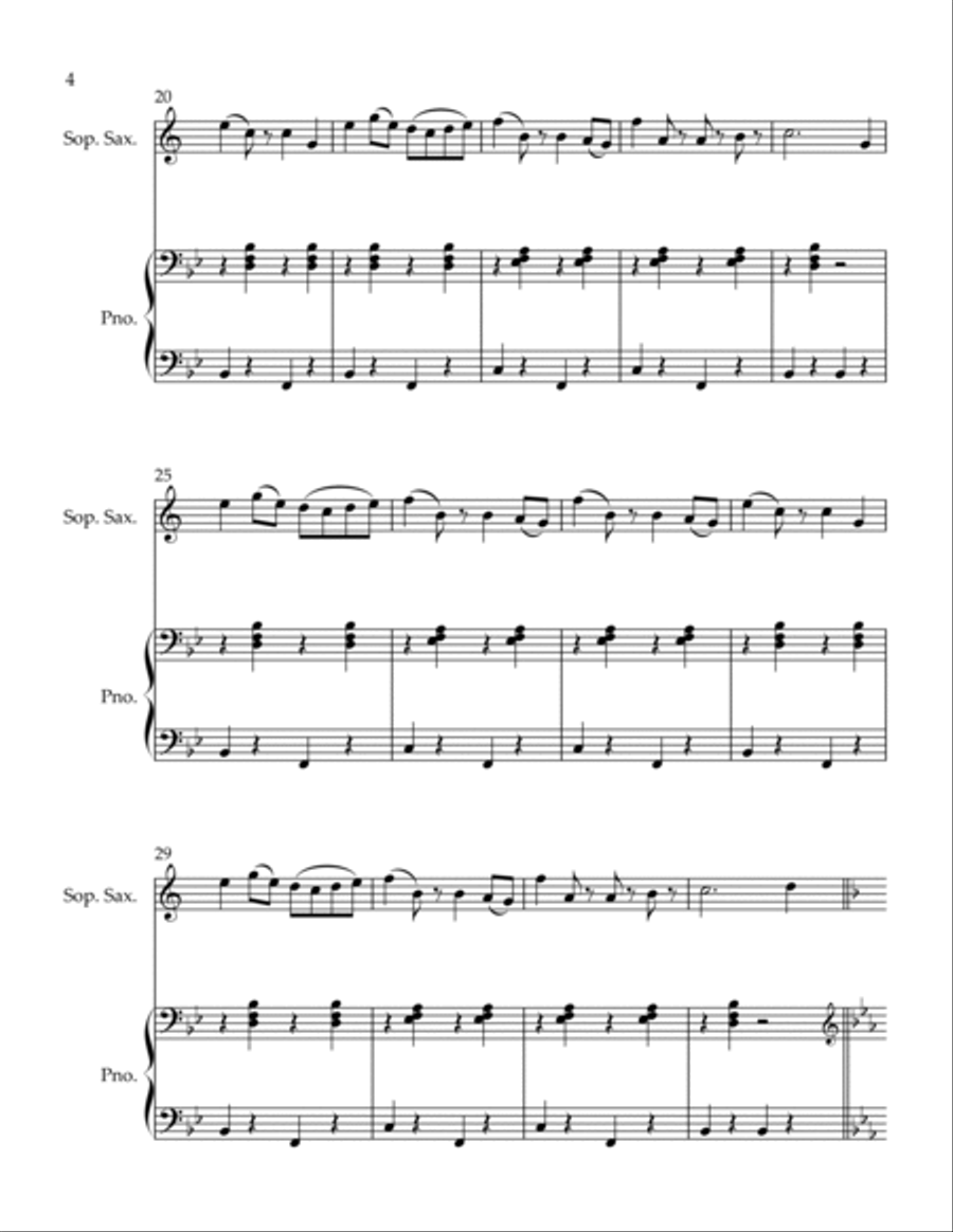 Au Revoir Au Revoir Soprano Saxophone scores gallery preview page 4