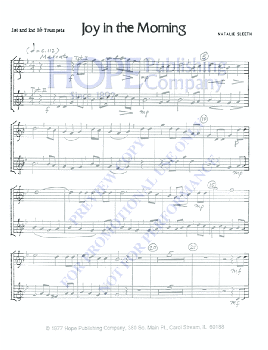 Joy in the Morning 4-Part scores gallery preview page 4