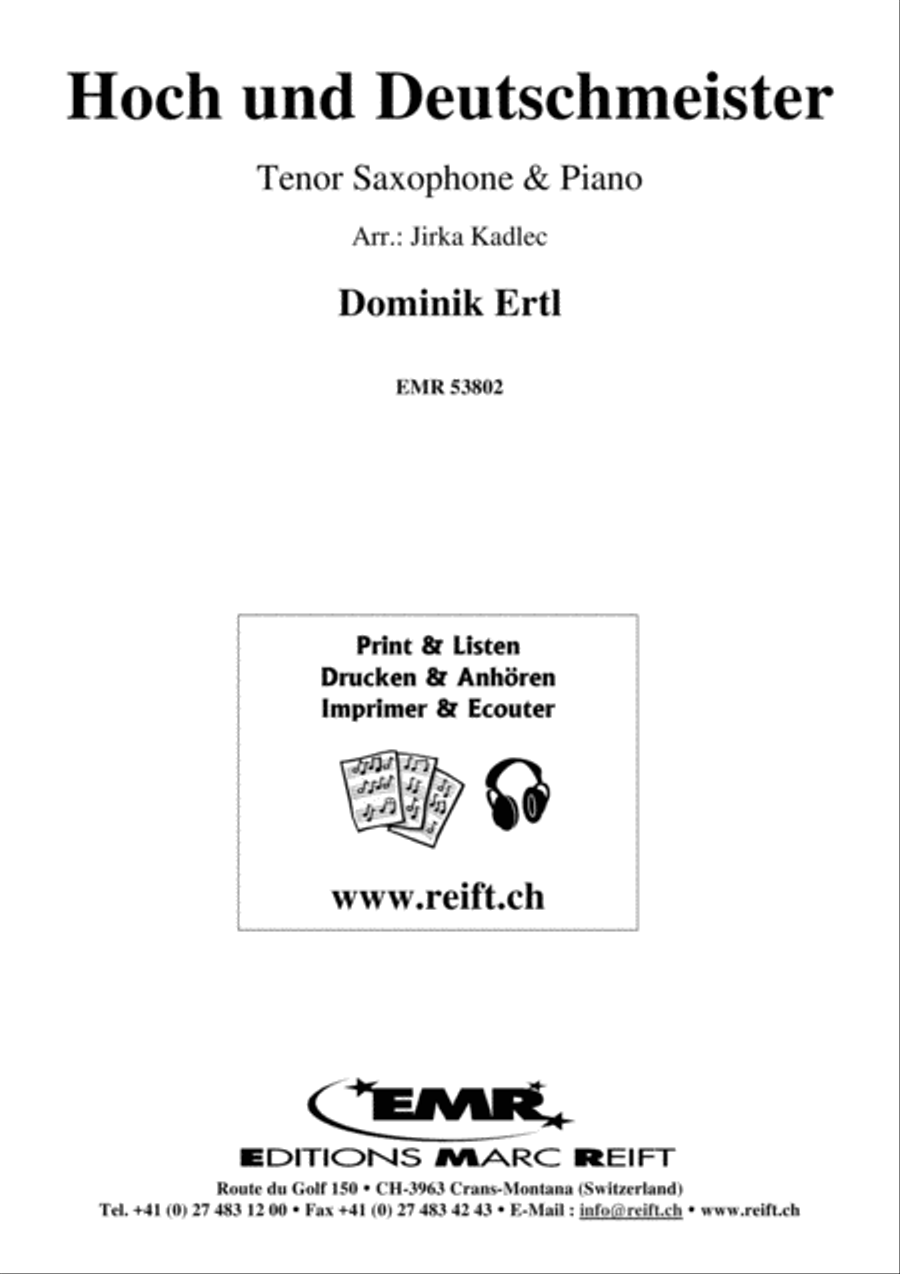 Hoch und Deutschmeister Tenor Saxophone scores gallery preview page 2