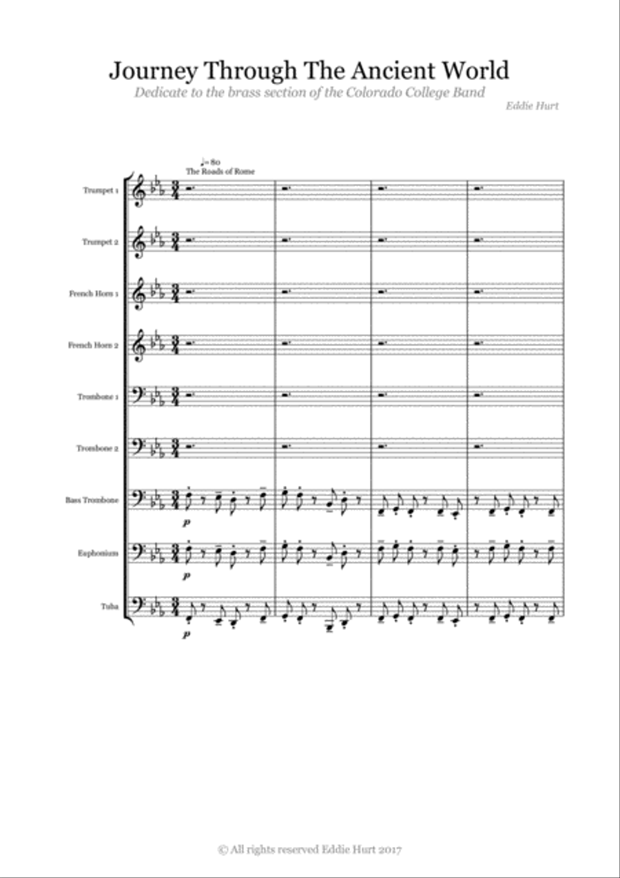 Journey to the Ancient World Brass Ensemble scores gallery preview page 3