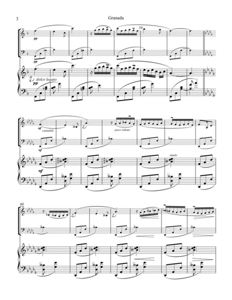 Granada from Suite Espanola for piano trio image number null
