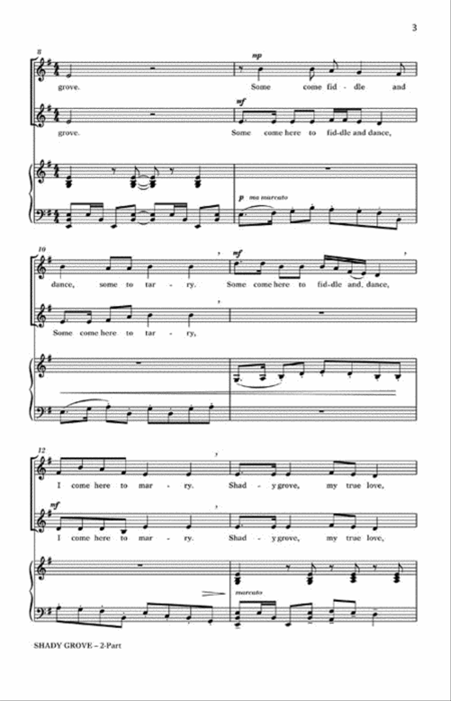 Shady Grove 2-Part scores gallery preview page 3