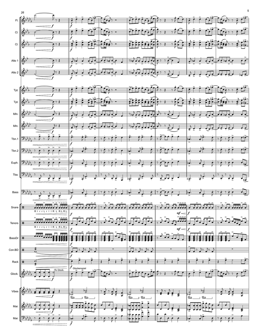 Jet Airliner Marching Band scores gallery preview page 5
