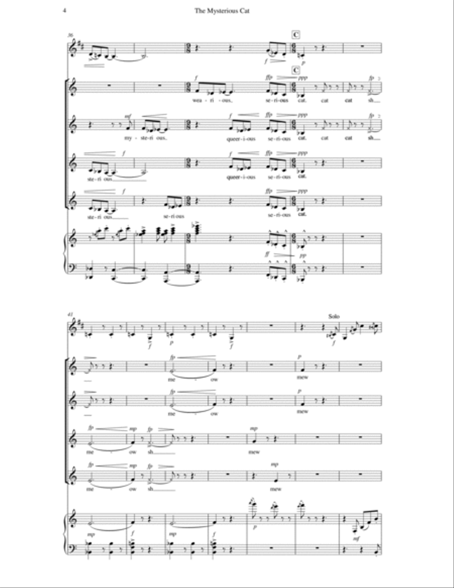 The Mysterious Cat SSAA scores gallery preview page 4