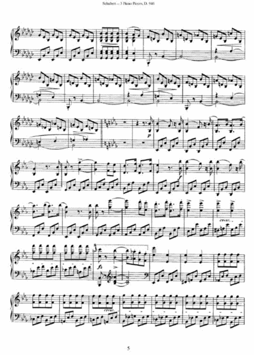 Schubert - Three Piano Pieces D. 946