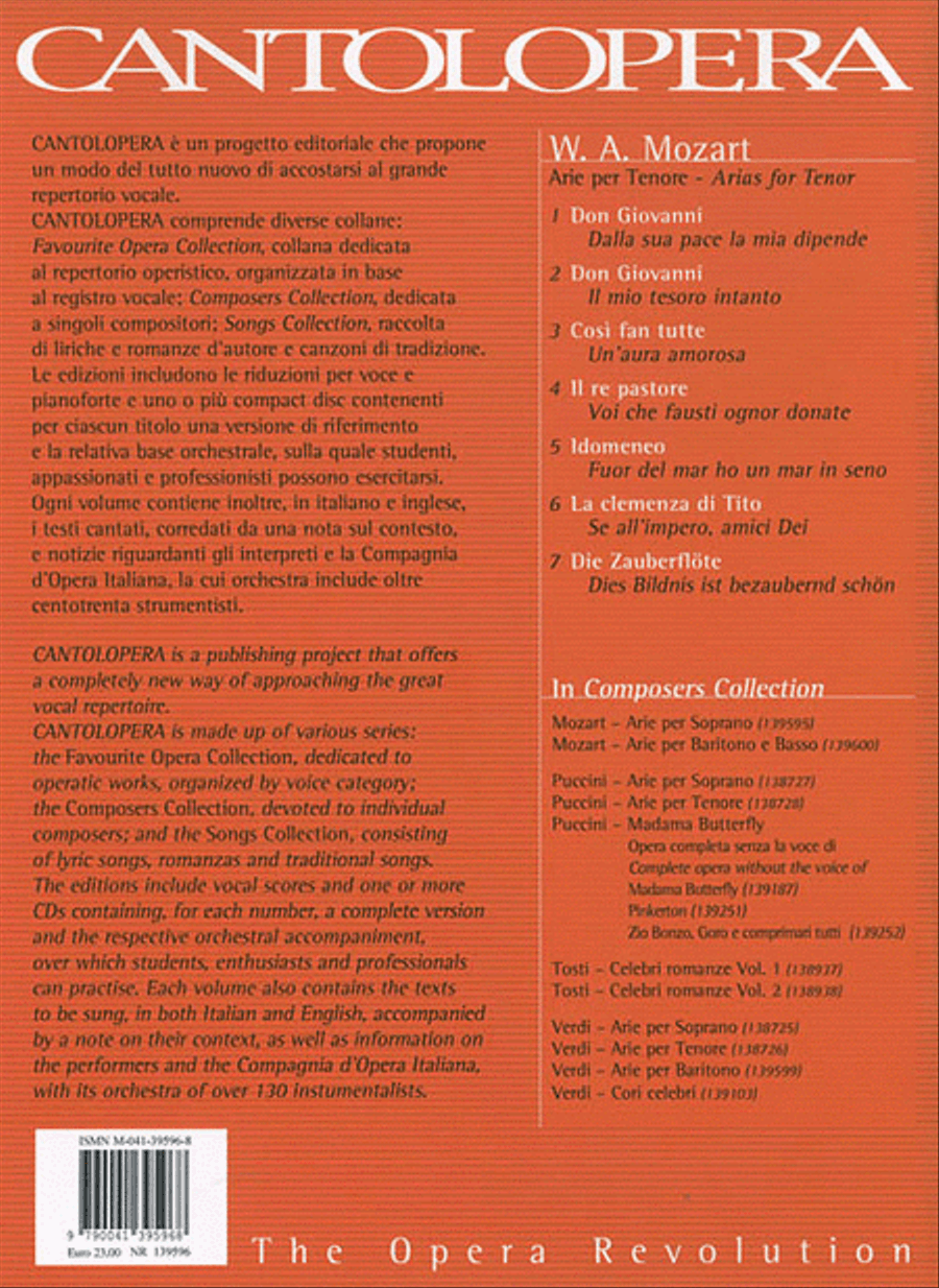 Mozart Arias for Tenor Voice Solo scores gallery preview page 2