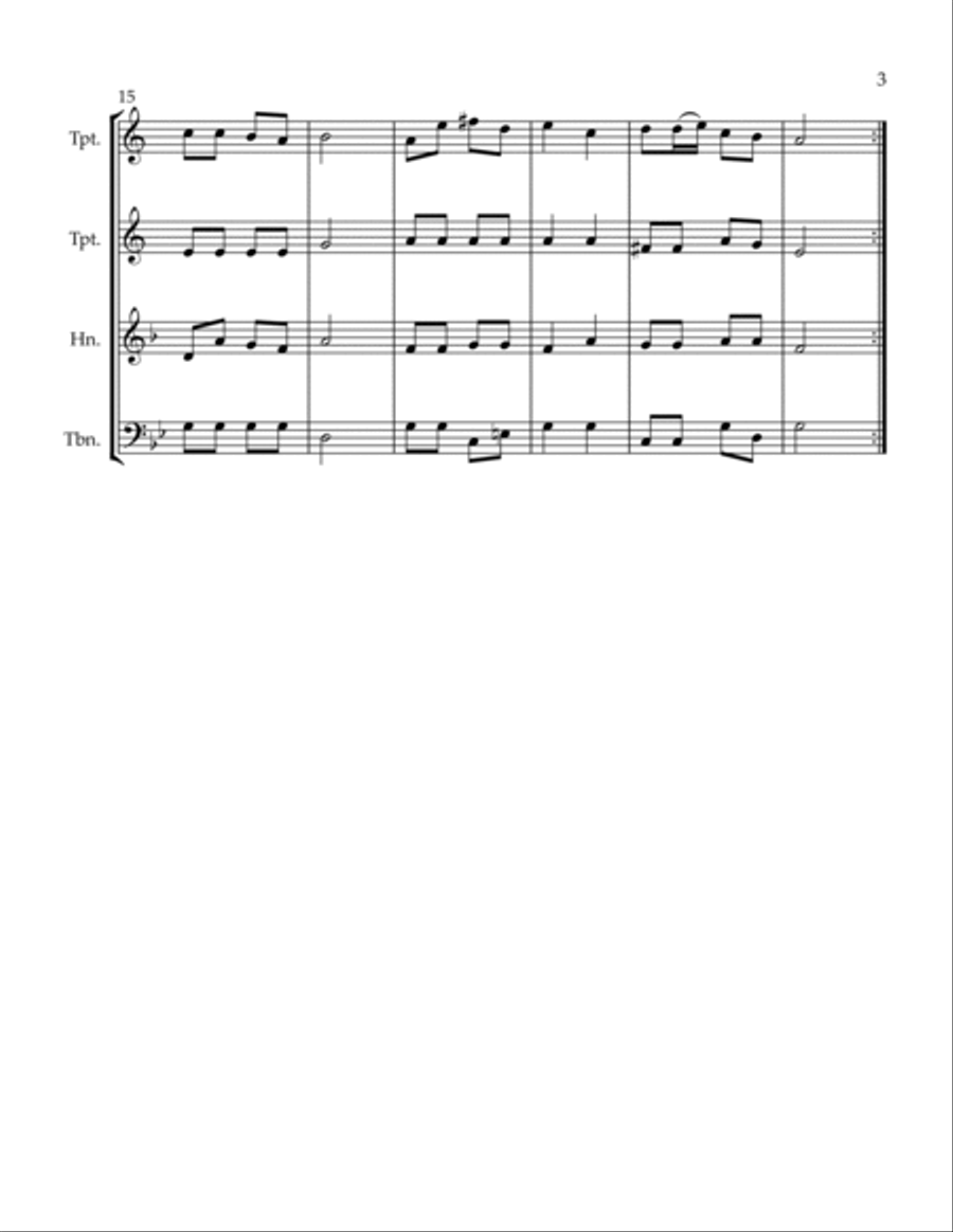 Sing We Now of Christmas Brass Ensemble scores gallery preview page 3