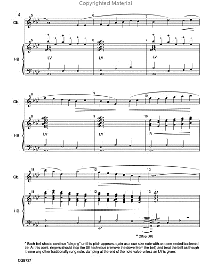 Sing of Mary, Pure and Lowly Full Score Handbell Choir scores gallery preview page 4