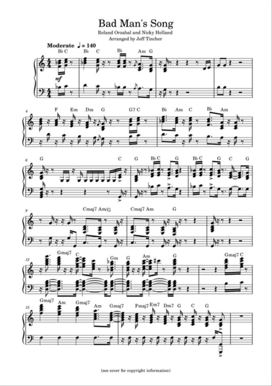 Bad Man's Song Voice scores gallery preview page 2