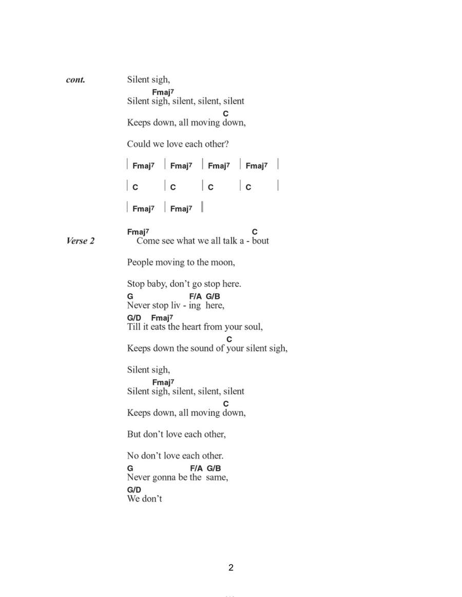 Silent Sigh Acoustic Guitar scores gallery preview page 2