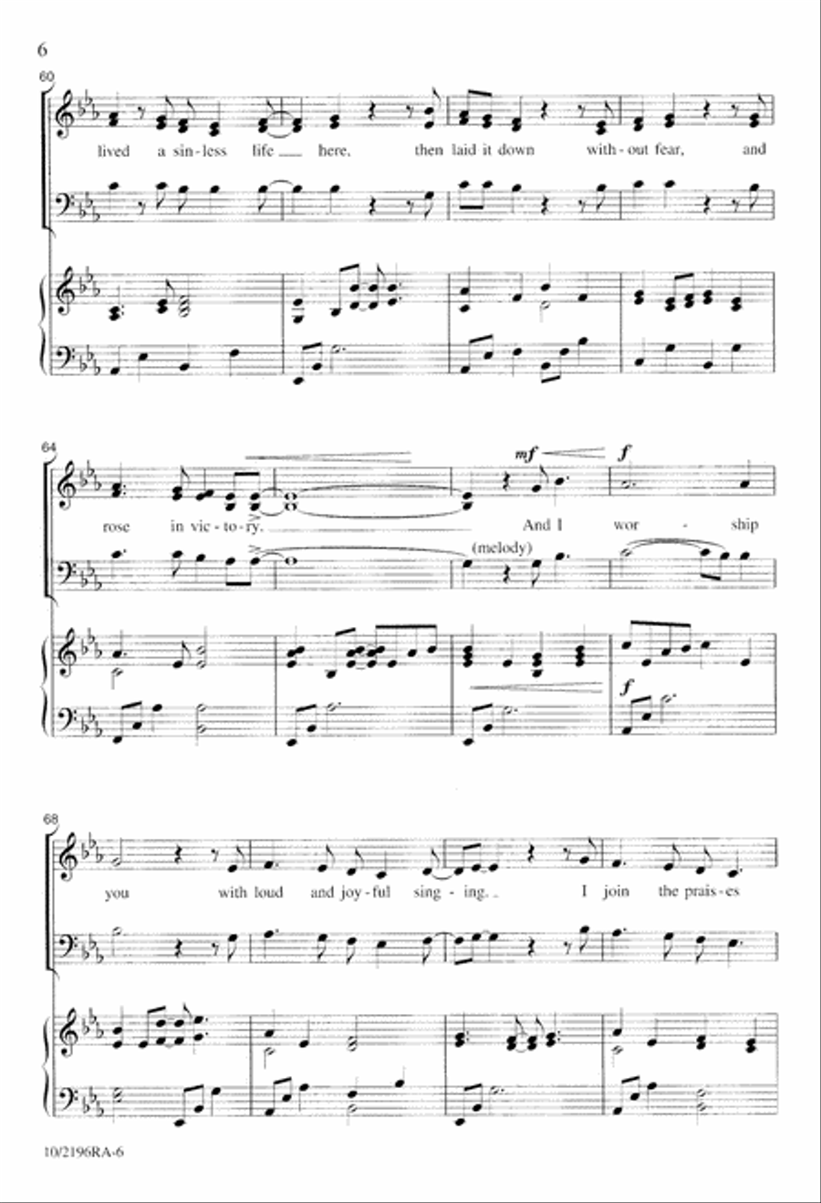 I Worship You 4-Part scores gallery preview page 6
