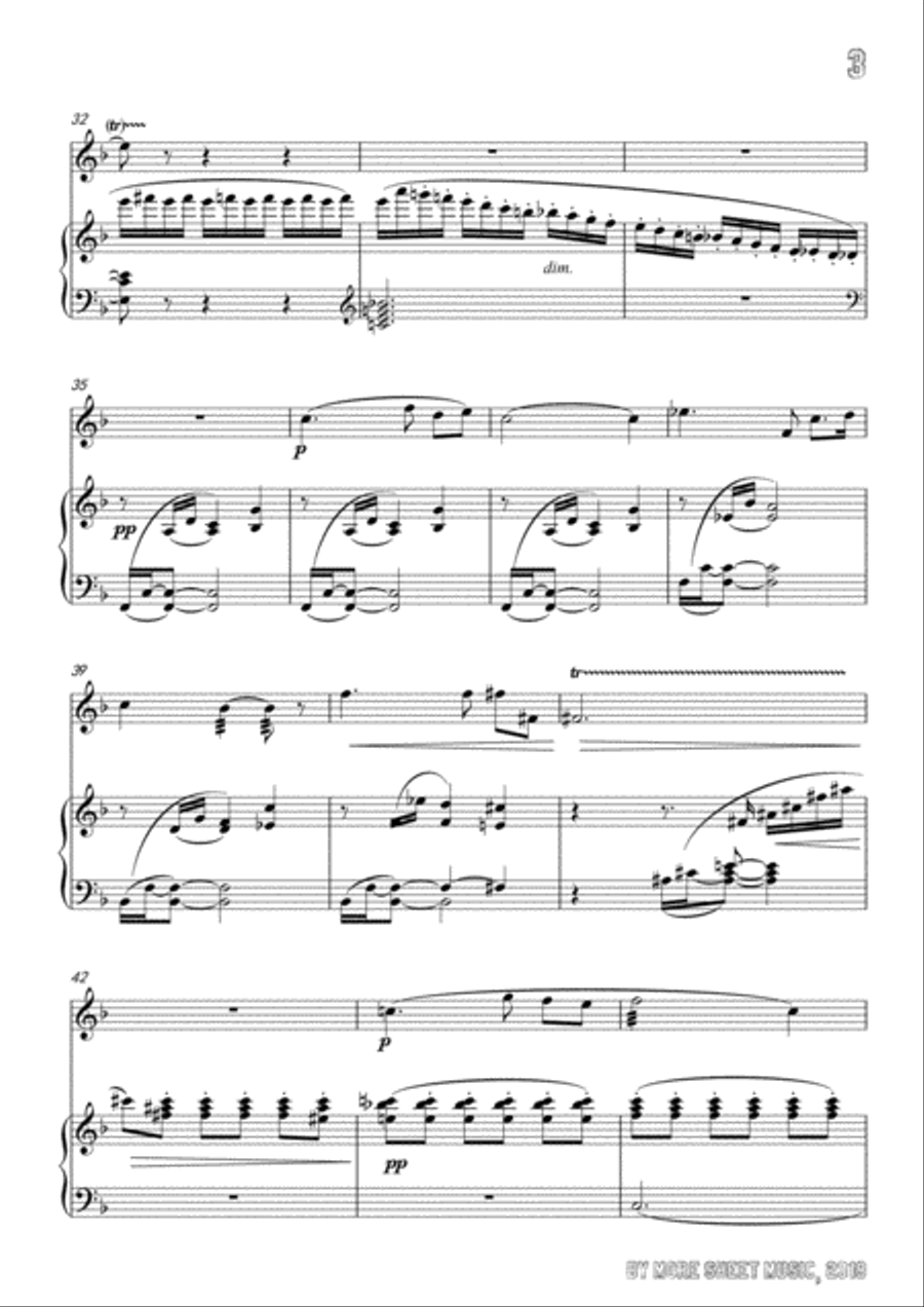 Thomas-Le soir, for Violin and Piano Violin Solo scores gallery preview page 5