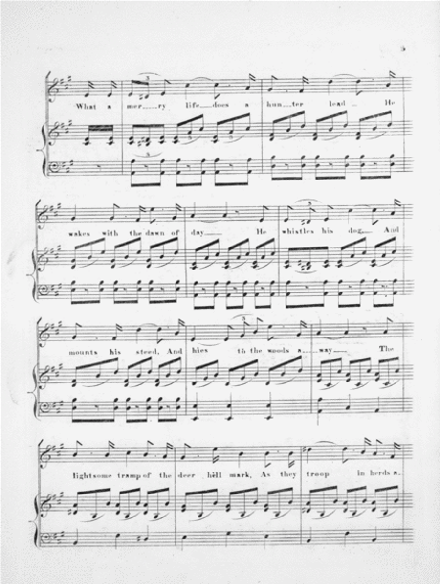 A Life in the Woods. A Hunting Song Voice scores gallery preview page 3