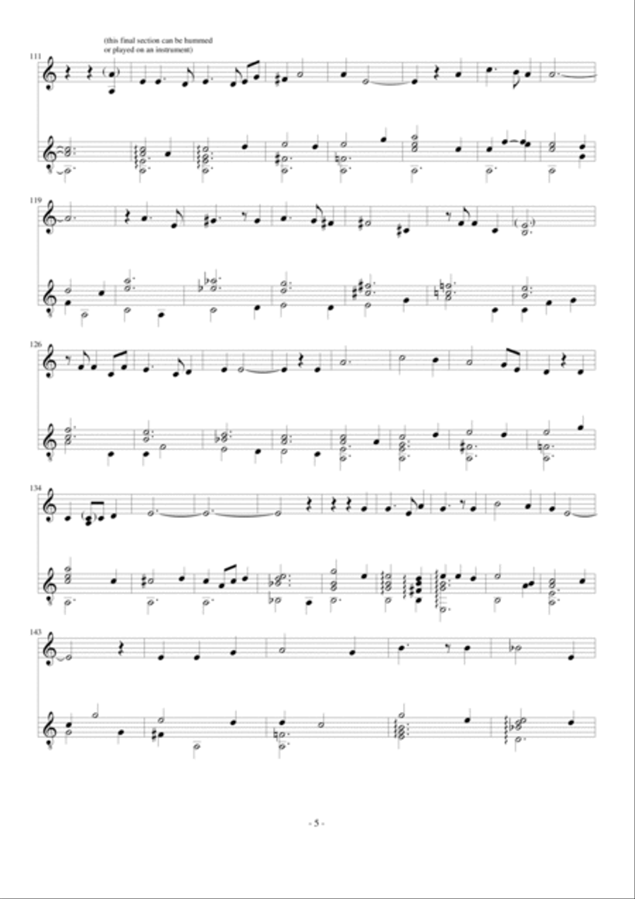 The Venerable Cat for alto and guitar and optional recorder part Recorder scores gallery preview page 5