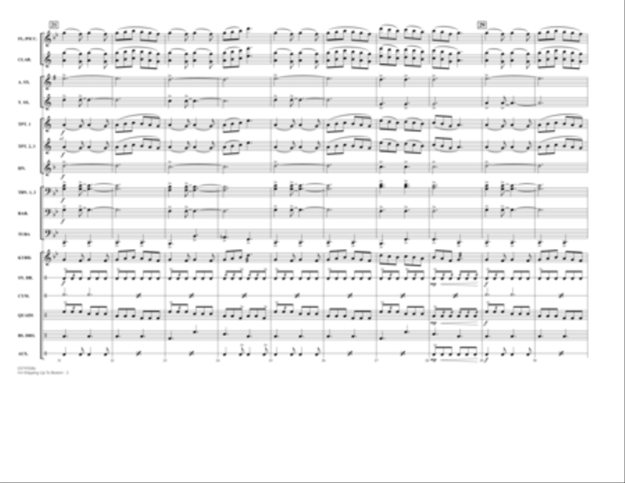I'm Shipping Up To Boston - Full Score Marching Band scores gallery preview page 3
