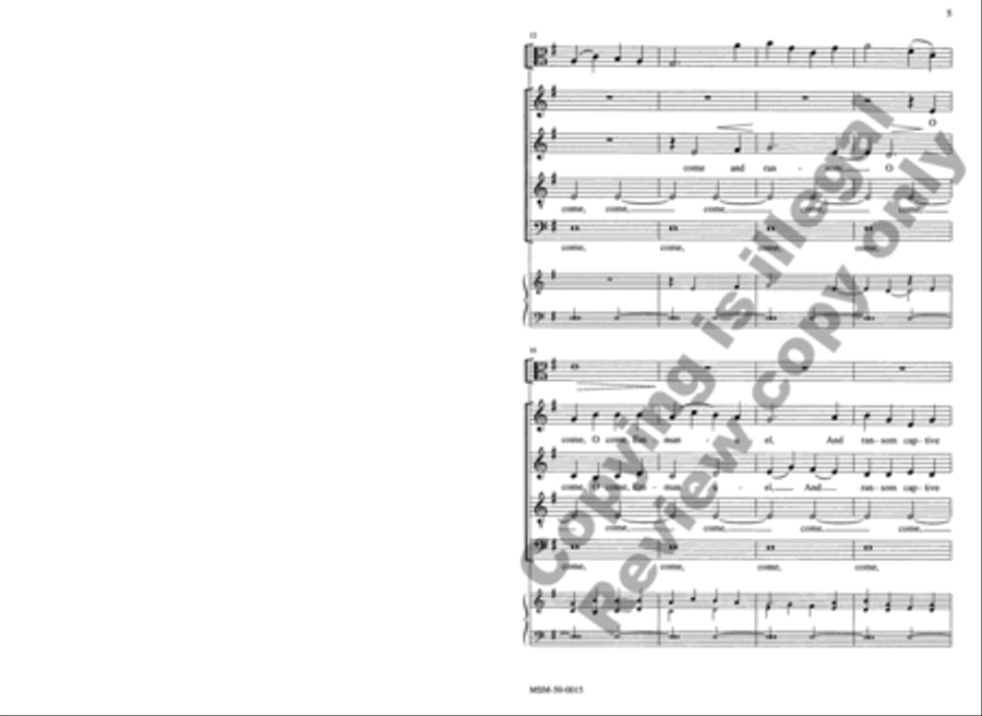 O Come, O Come, Emmanuel SSATBB scores gallery preview page 4