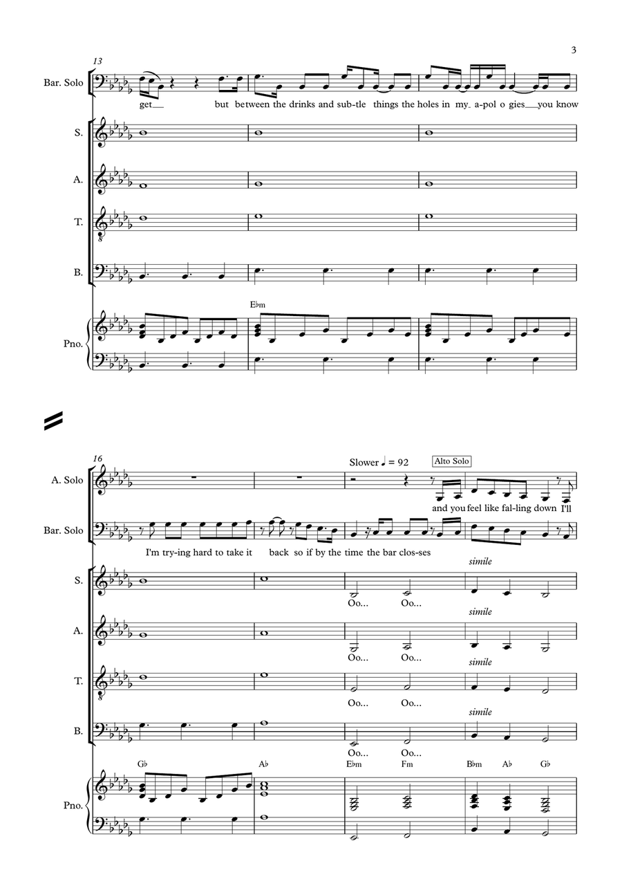 We Are Young 4-Part scores gallery preview page 3