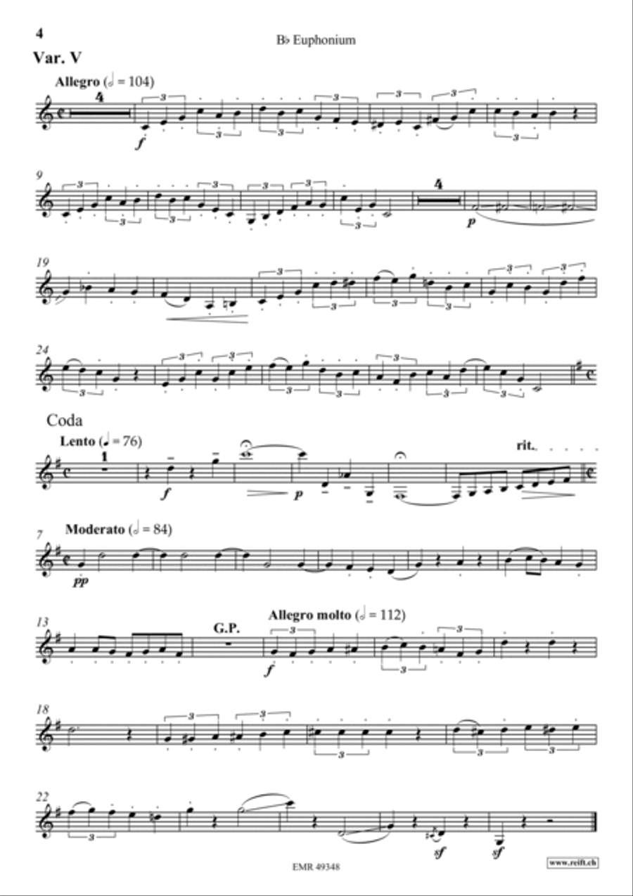 Zurcher Marsch Zurcher Marsch Euphonium scores gallery preview page 5