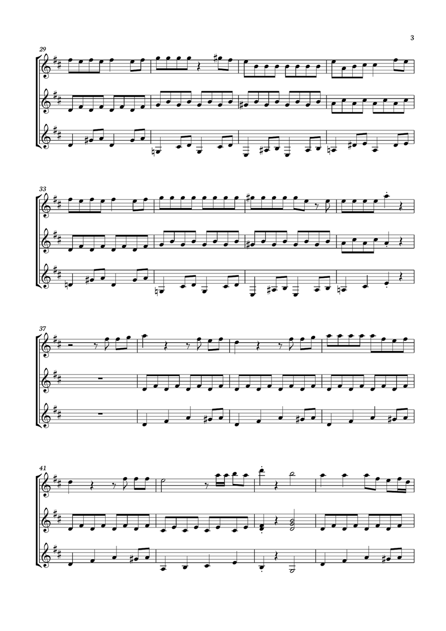 Shaun The Sheep Guitar Ensemble scores gallery preview page 3