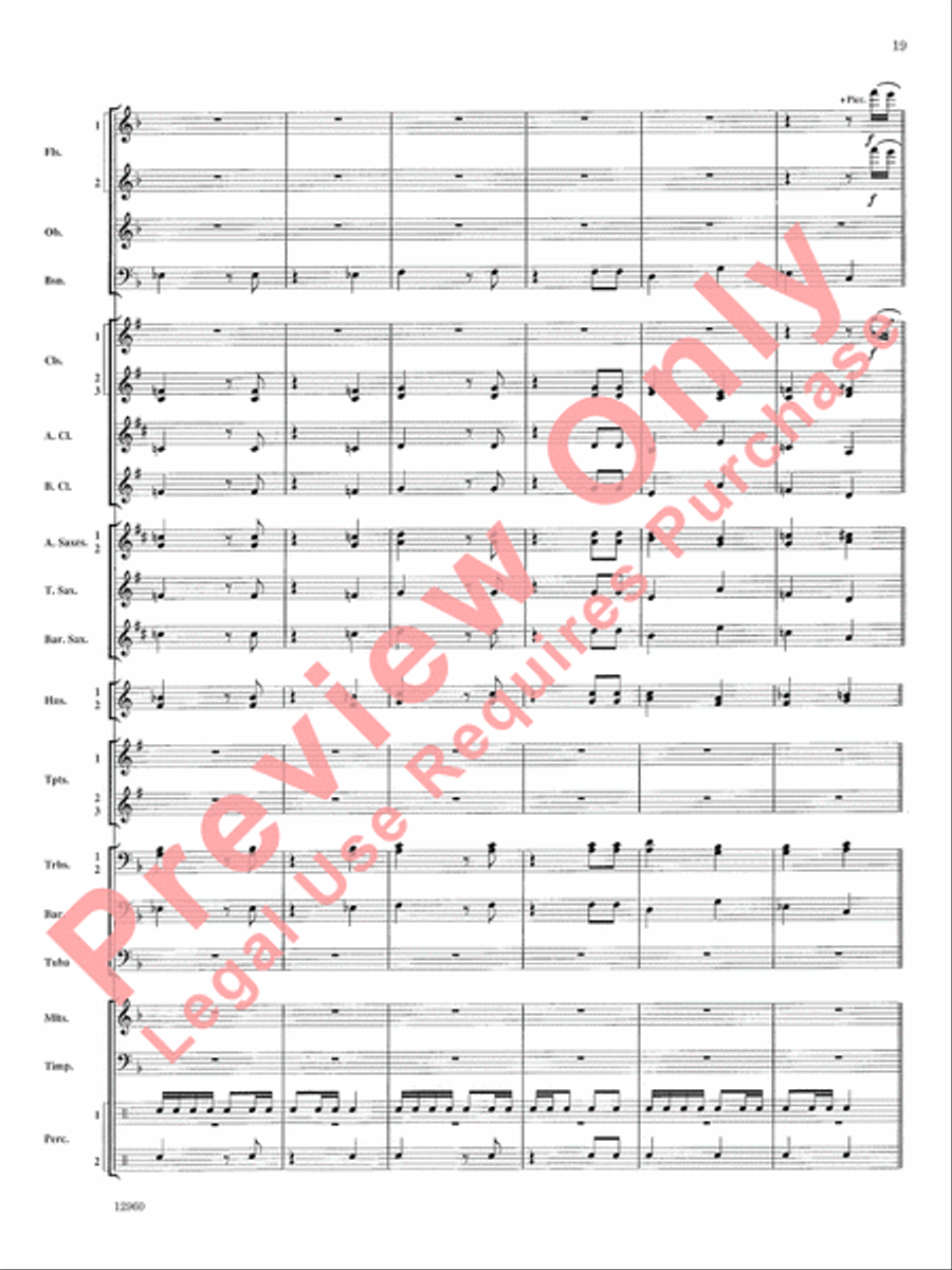 Sailing Songs Concert Band scores gallery preview page 20