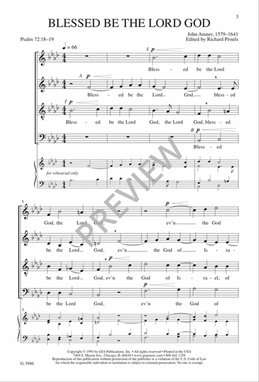 Blessed Be the Lord God Blessed Be the Lord God 4-Part scores gallery preview page 4