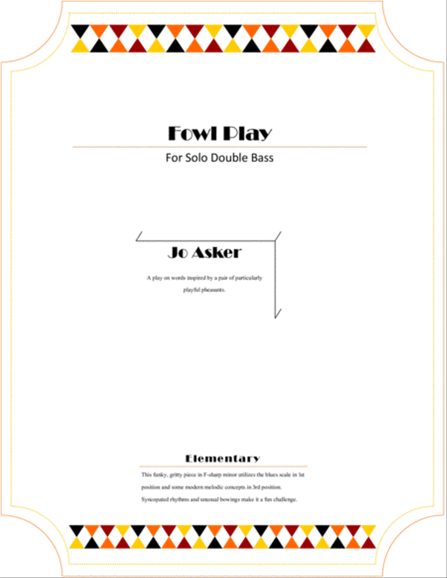 Fowl Play Double Bass scores gallery preview page 1