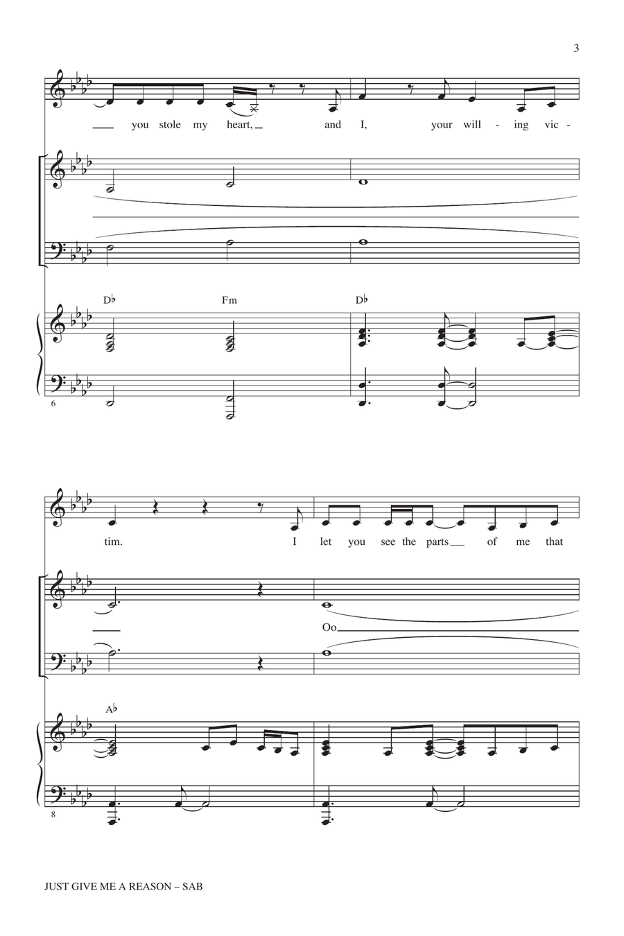 Just Give Me A Reason 3-Part scores gallery preview page 2