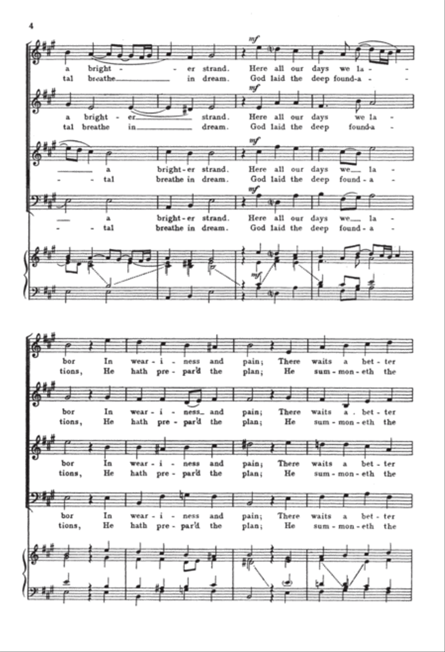 We Walk the Earth as Pilgrims 4-Part scores gallery preview page 3