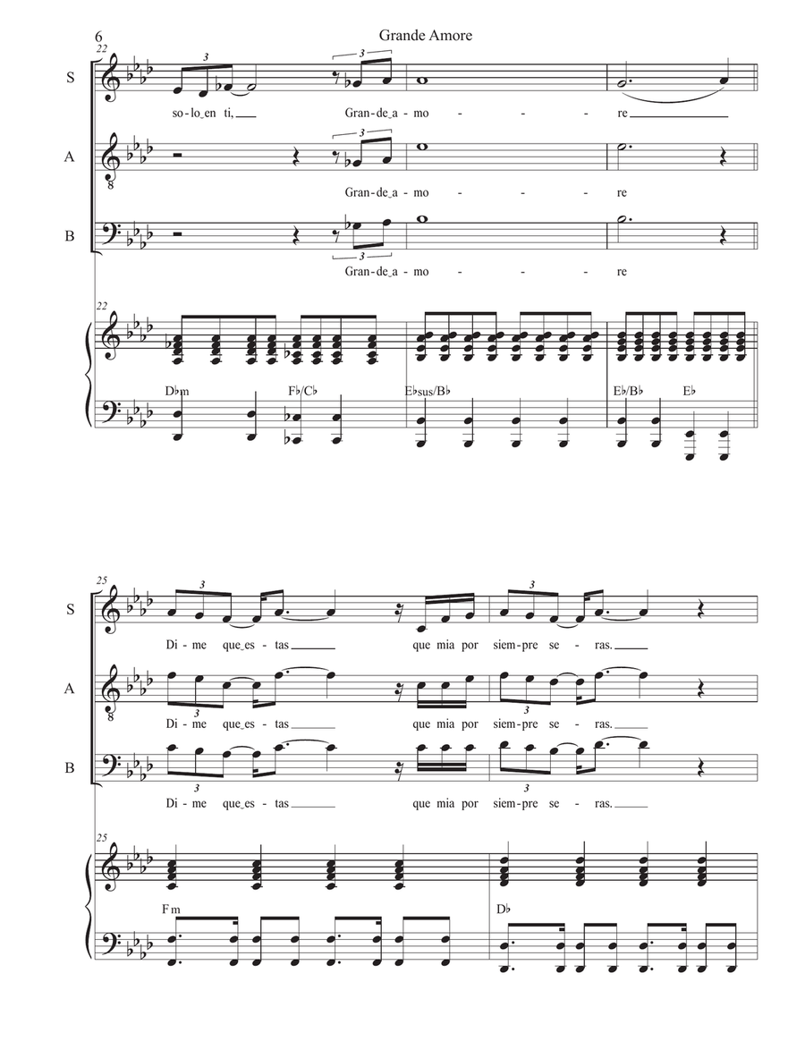 Grande Amor 2021 3-Part scores gallery preview page 6