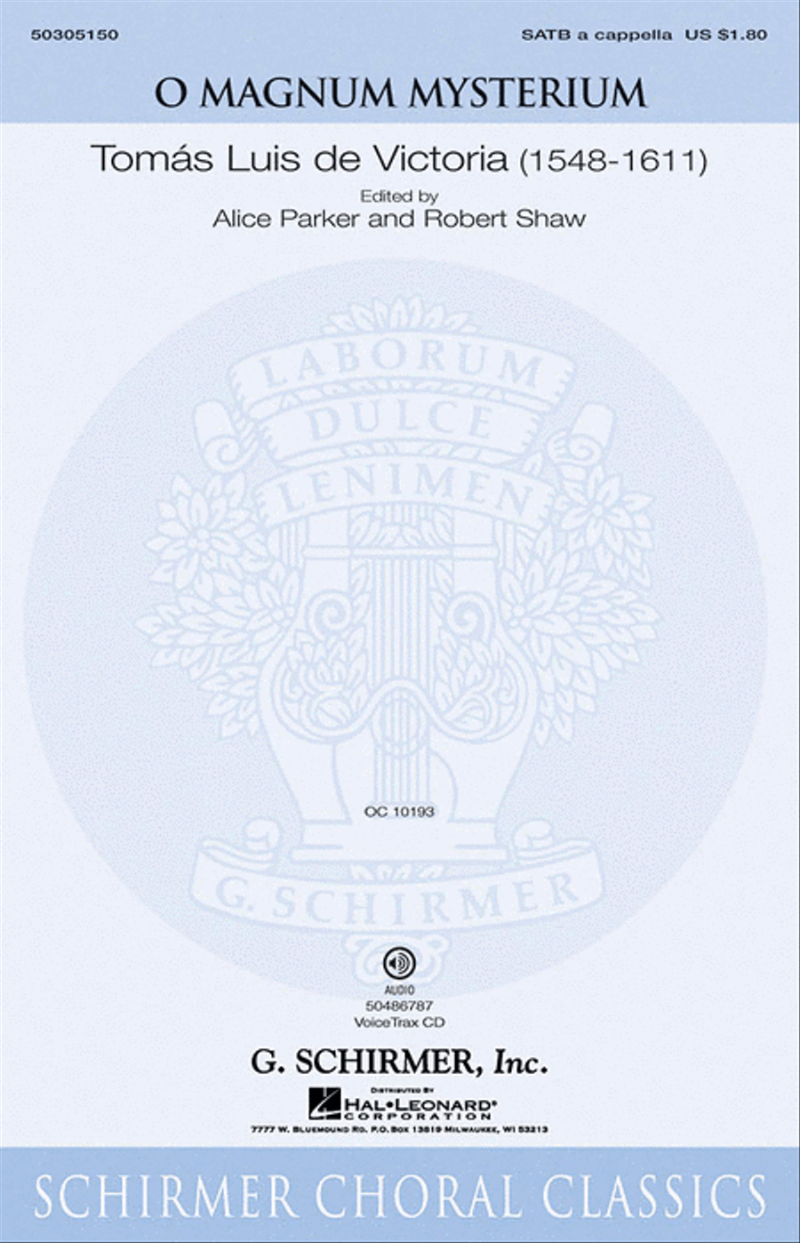 O Magnum Mysterium 4-Part scores gallery preview page 1