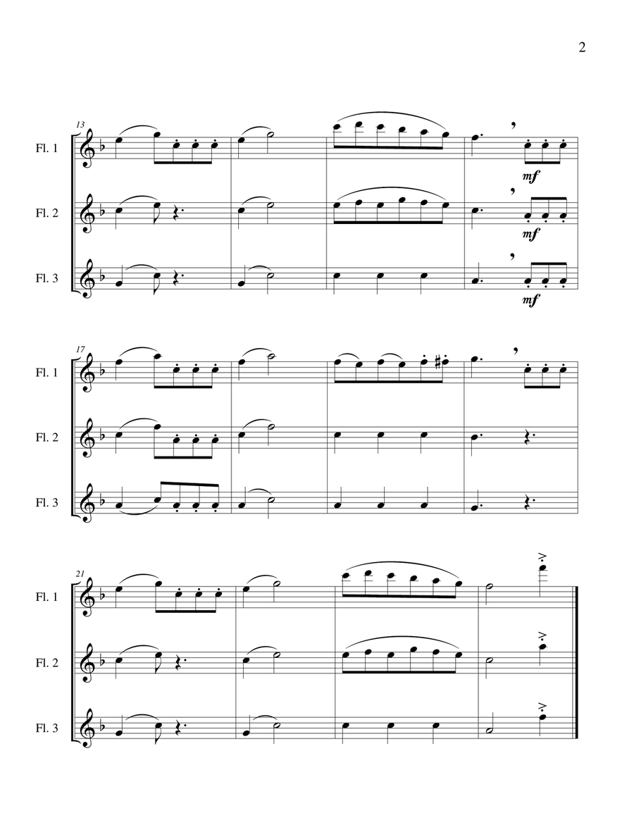 La Cucaracha - Flute Trio Flute Trio scores gallery preview page 4