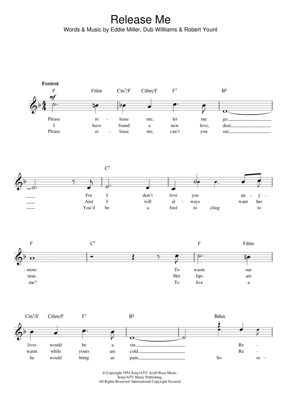 Release Me Release Me Piano scores gallery preview page 1
