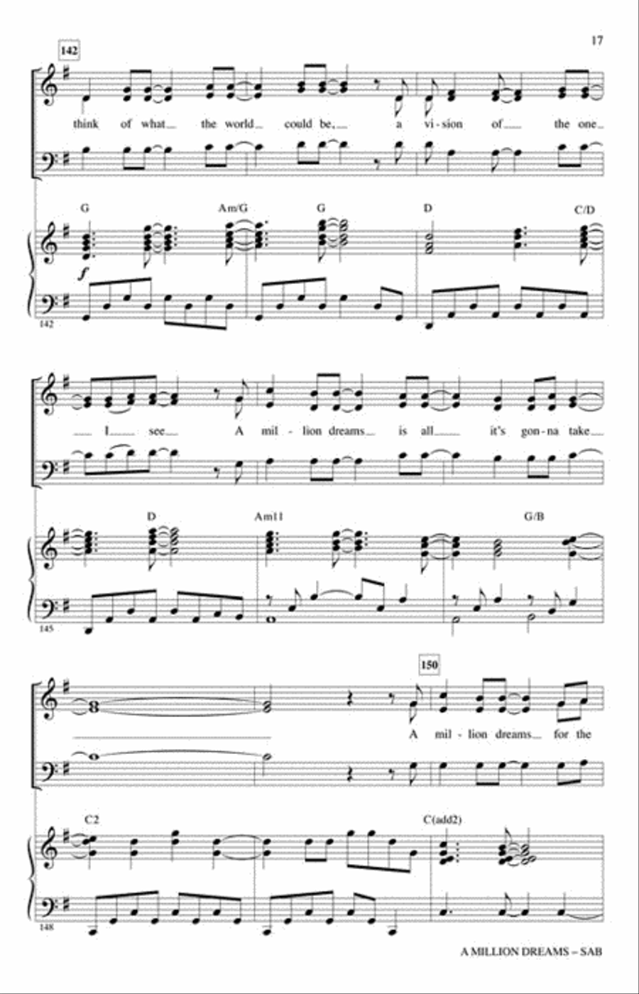 A Million Dreams 3-Part scores gallery preview page 4