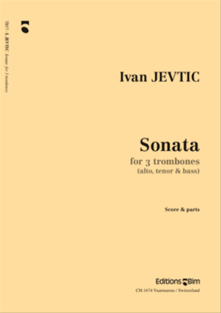 Sonata per 3 tromboni Bass Trombone scores gallery preview page 1
