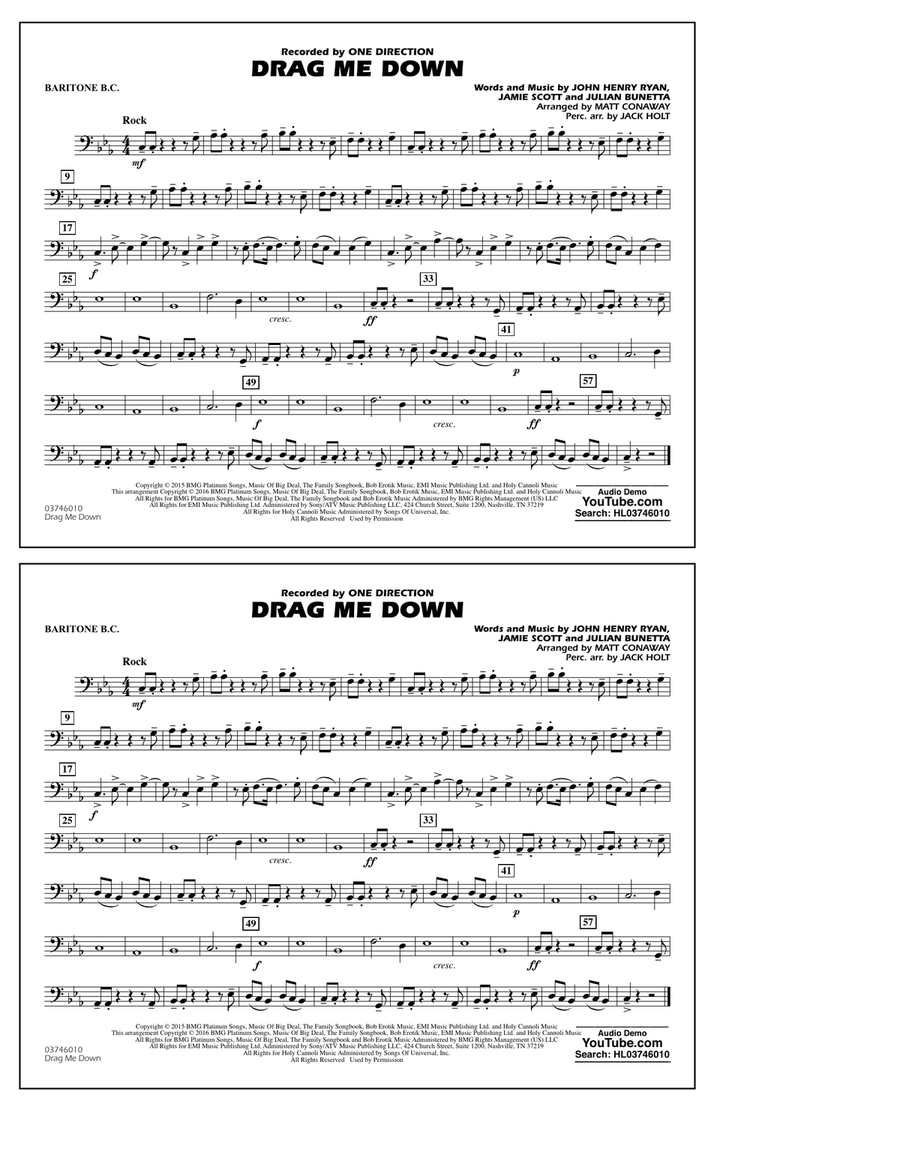 Drag Me Down - Baritone B.C.