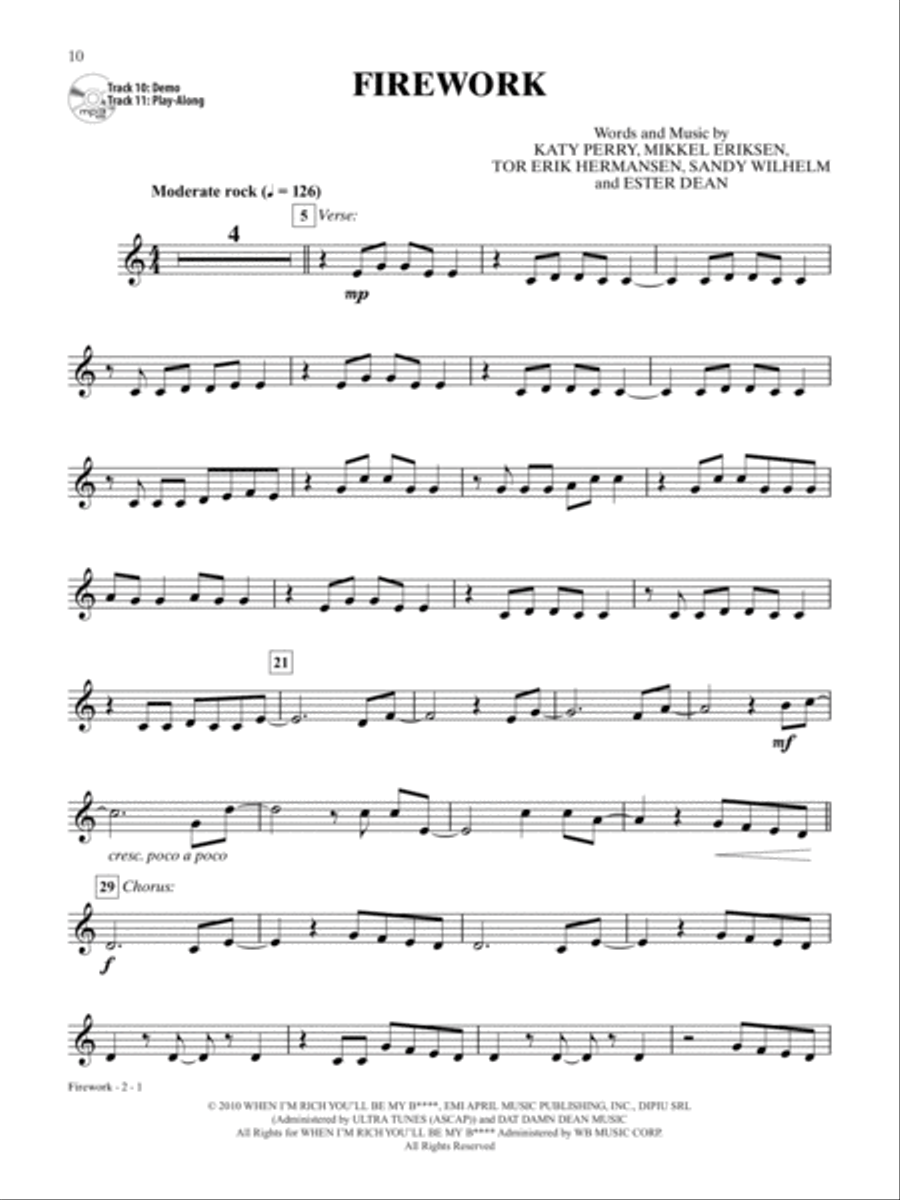AOA Pop, Rock, and Movie Instrumental Solos Horn Solo scores gallery preview page 5