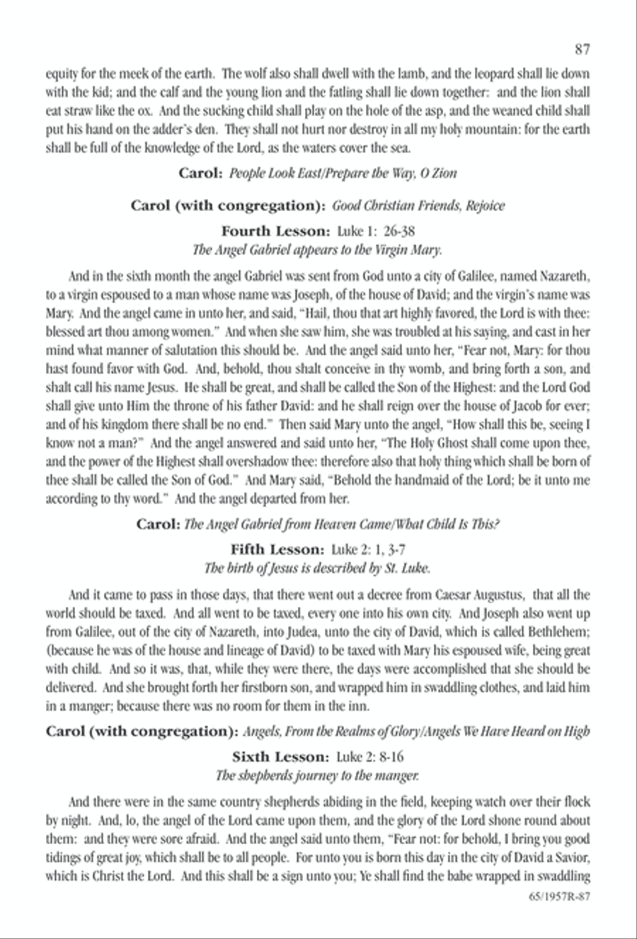 Festival of Lessons and Carols 4-Part scores gallery preview page 88