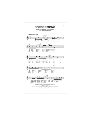 Book cover for Border Song