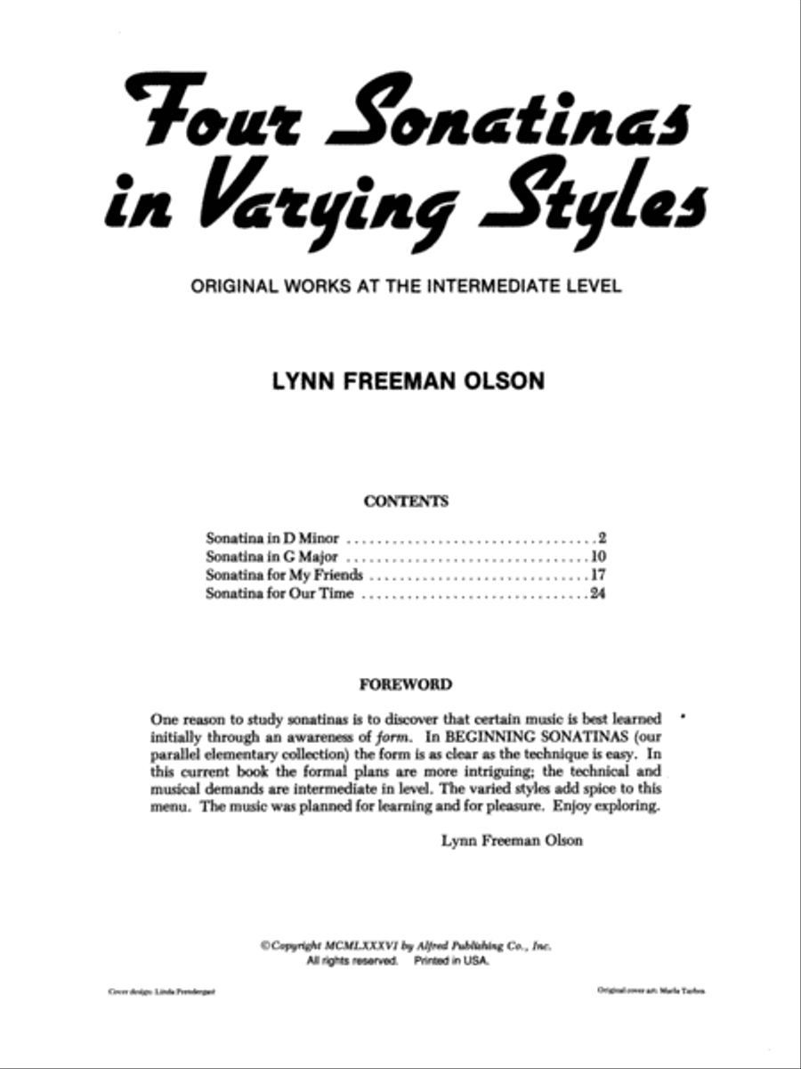 Four Sonatinas in Varying Styles Piano Solo scores gallery preview page 5