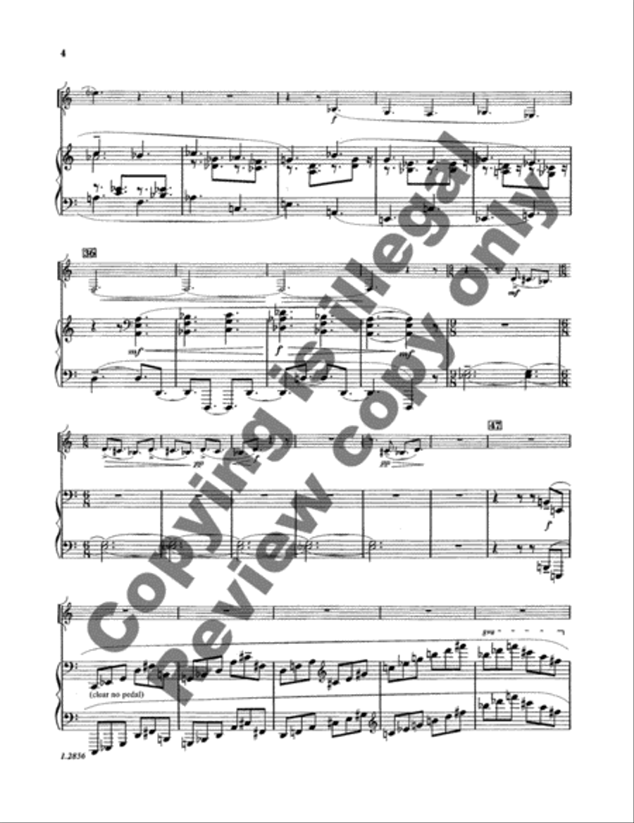 Movement for Clarinet and Piano Clarinet Solo scores gallery preview page 9
