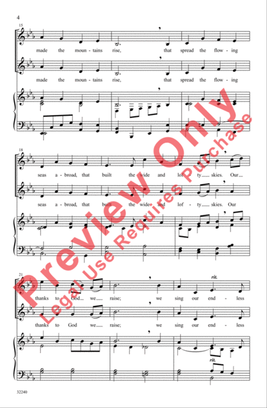 Alleluia! Praise the Lord 2-Part scores gallery preview page 4
