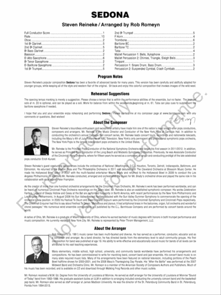 Sedona Concert Band scores gallery preview page 3
