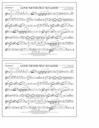 Love Never Felt So Good - Clarinet 1