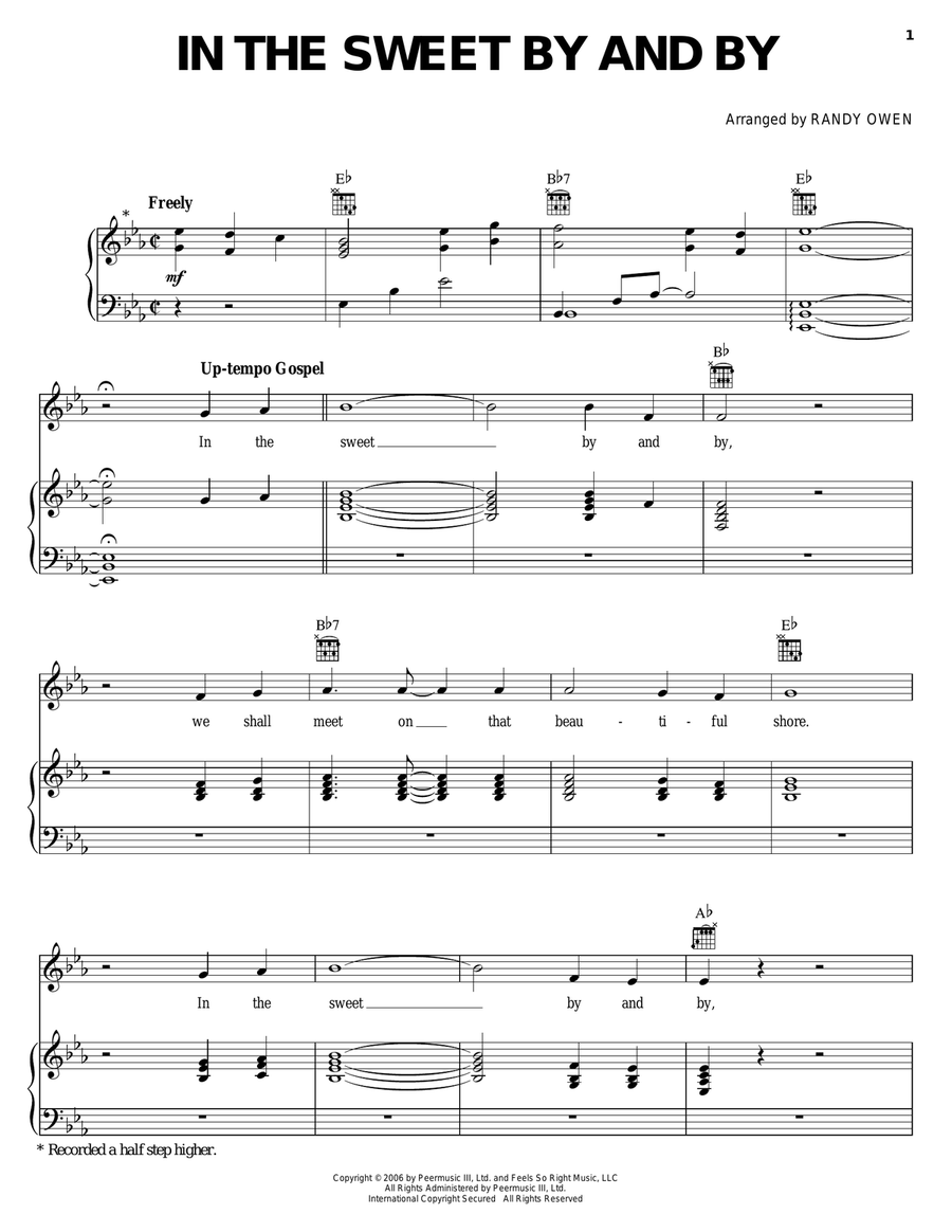 In The Sweet By And By Piano, Vocal, Guitar scores gallery preview page 1