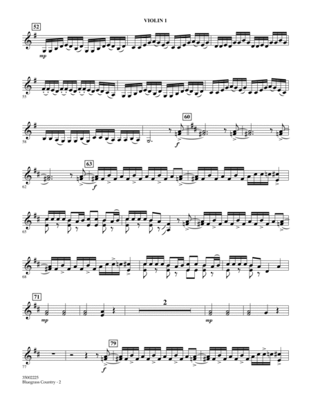 Bluegrass Country - Violin 1